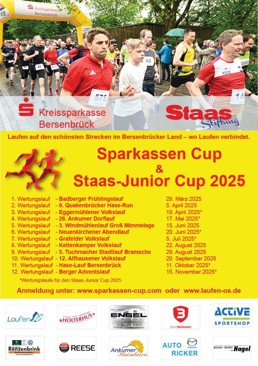 Aktuelles - Sparkassen Cup und Staas-Junior Cup Sammelanmeldung 2025