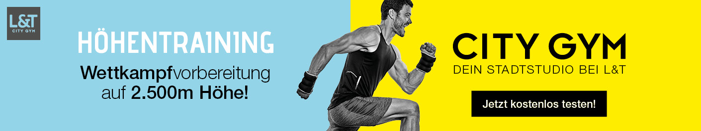 TRAINIEREN WIE AUF 2500M HÖHE – CITYGYM MACHT´S MÖGLICH – SPONSOR L+T